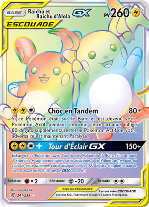 Raichu et Raichu d'Alola-GX