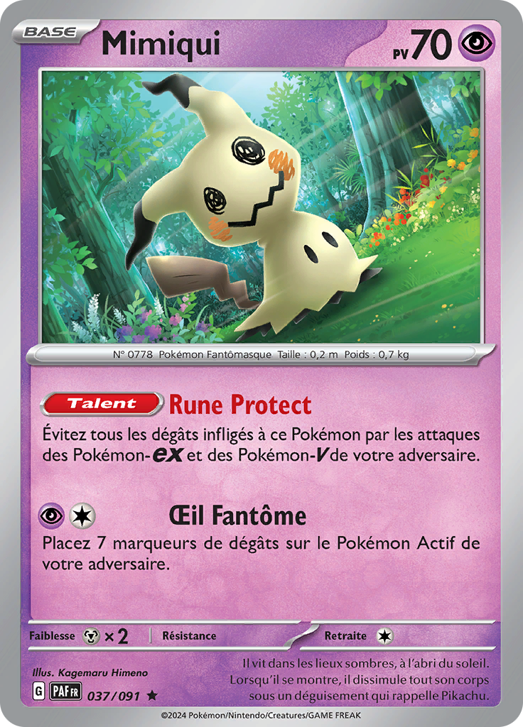 Mimiqui 037/091 – Écarlate et Violet Destinées de Paldea