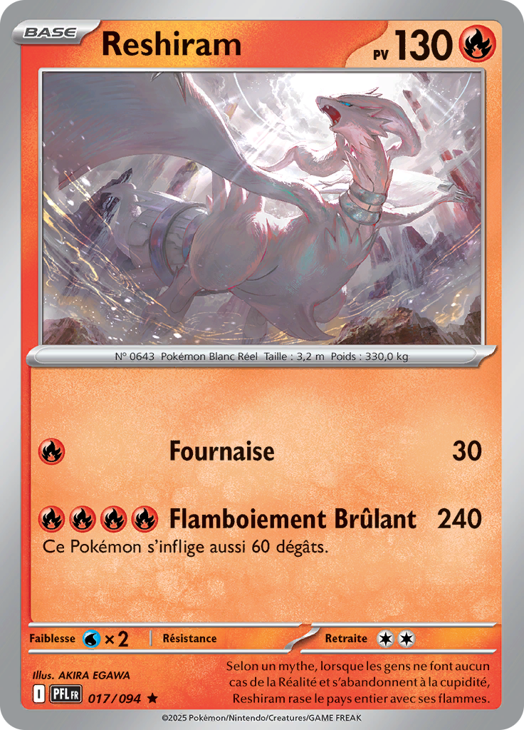 Reshiram 017/094 – Méga-Évolution Flammes Fantasmagoriques