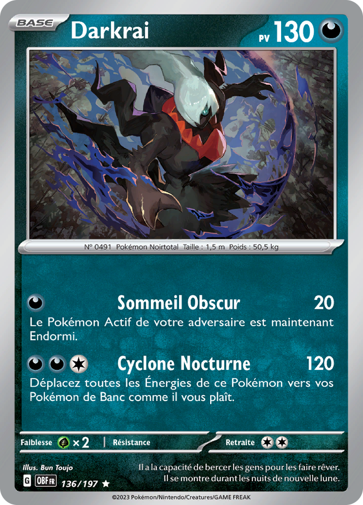 Darkrai 136/197 – Écarlate et Violet Flammes Obsidiennes