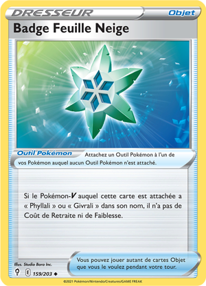 Badge Feuille Neige