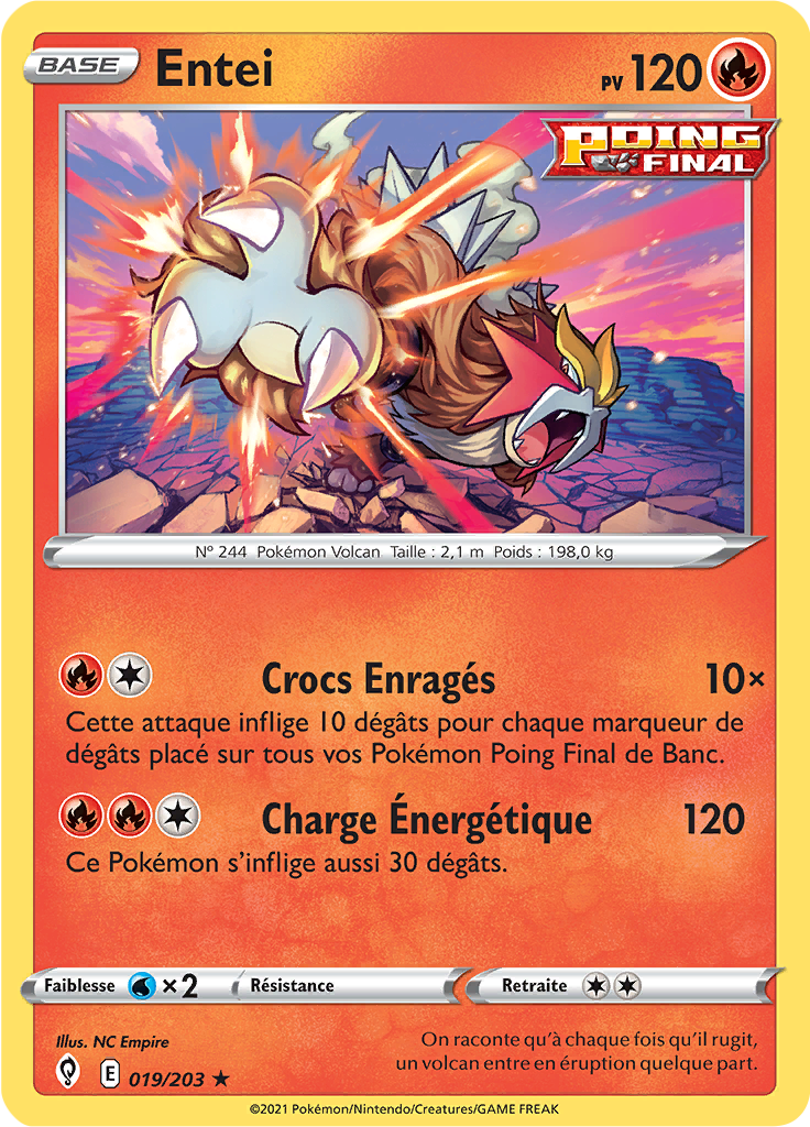 Entei 019/203 – Épée et Bouclier Évolution Céleste